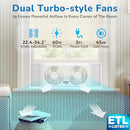Torando 9-Inch Dual Window Fan 2-Speed Adjustable, 22-33 Expandable, 60W White - Brand New