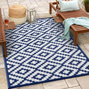 Green Decore Reversible Nirvana Outdoor Rug,8 X 10 ft, Black/White - Like New
