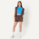 AMAZON ESSENTIALS WOMEN'S ACTIVE RELAXED 4" SHORTS - SIZE: LARGE - RICH HAZEL - Brand New