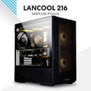 LIAN LI LANCOOL 216 PC CASE, AIRFLOW FOCUS RGB NW-O4X BLACK - Scratch & Dent