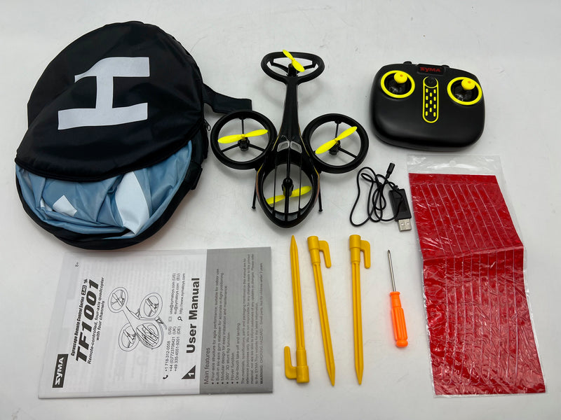 SYMA LED Mini RC Helicopter Drone TF1001 - YELLOW Like New