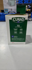 CURAD FLEX-FABRIC ASSORTED BANDAGES STRETCHES MOVEMENT ABSORBENT 70 BANDAGES - Brand New