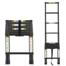RIKADE TELESCOPIC LADDER 8.5FT ALUMINUM TELESCOPING LADDER - BLACK - Like New