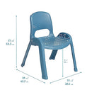 ECR4KIDS PLASTIC STACKABLE SITRIGHT CHAIR 11IN CLASSROOM FURNITURE 4 PACK - Brand New