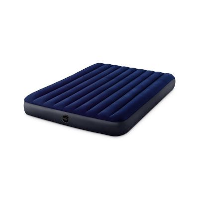 INTEX DURABEAM 10" QUEEN SIZE AIR MATTRESS - BLUE/GRAY - Like New
