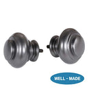 Elegant Window Treatment Telescoping Double Curtain Rod Set B07CYR8D9Y - Pewter - Like New