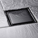 Efd-B-Y15 6 Inch Square Shower Drain FLANGE REVERSIBLE 2-IN-1 COVER - BLACK - Like New