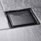 Efd-B-Y15 6 Inch Square Shower Drain FLANGE REVERSIBLE 2-IN-1 COVER - BLACK - Like New