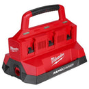 MILWAUKEE M18 PACKOUT SIX BAY RAPID CHARGER - RED BLACK - Like New