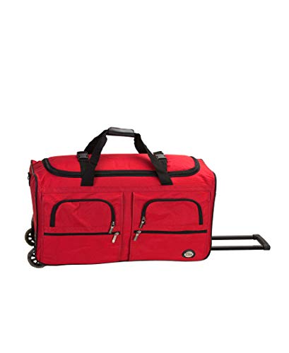 ROCKLAND ROLLING DUFFEL BAG 40" - RED - Brand New