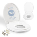 UMIEN POTTY TRAINING TOILET SEAT WITH TODDLER SEAT - MAGNETIC - WHITE - Like New