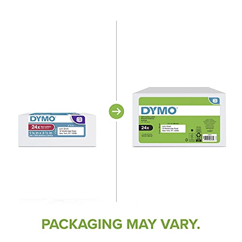 DYMO AUTHENTIC LW MAILING ADDRESS LABELS PRINTERS WHITE 3500 PER ROLL 24 ROLLS - Like New