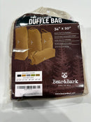 BEAR & BARK TOP LOAD CANVAS DUFFEL BAG 34" X 20" - COYOTE - Like New
