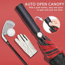 ZOMAKE Large Oversized Windproof Duty Umbrellas - 68" XL Sports (Black/Red) - Brand New