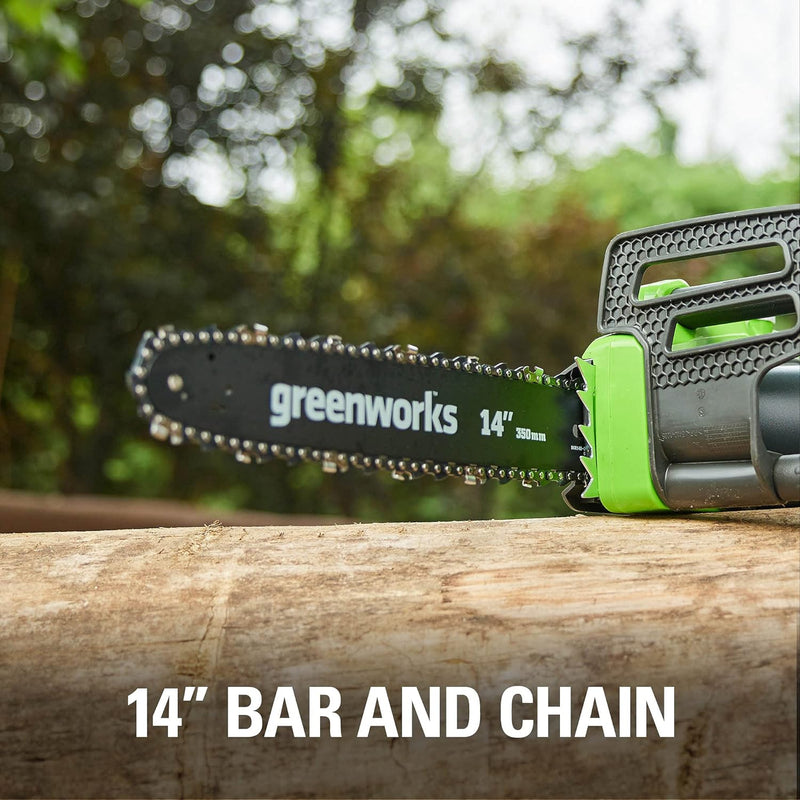 Greenworks 10.5 Amp 14-Inch Corded Chainsaw 20222 - Black/Green Like New