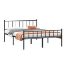 DIIYIV QUEEN BED FRAME CLASSIC METAL PLATFORM MATTRESS S86-Q - BLACK - Like New