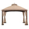 SUNJOY PENDLETON 10.5 X 13 FT 2-TIER STEEL GAZEBO, TAN & BROWN - Like New