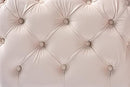 Baxton Studio Avara Glam Luxe Light Beige Velvet Ottoman B07PGX96CY-NEW - Brand New