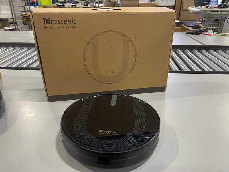 PROSCENIC WI-FI CONNECTED ROBOT VACUUM CLEANER 3-IN-1 - BLACK - Like New