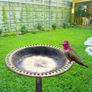 VINGLI Pedestal Bird Bath - Garden Decor - Copper - Brand New