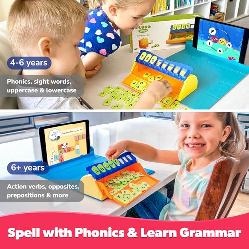 PLAYSHIFU WORD WIZ PLUGO LETTERS LEARNING KIT BUILD READING SPELLING - BLACK - Like New