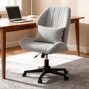 ZZW Criss Cross Chair with Wheels Wide Cross Legged Office Chair Light Gray - Like New