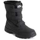POLAR Mens Memory Foam Thermal Winter Rubber Sole Waterproof Winter Boots -Black - Brand New