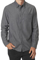 Slate & Stone Men’s Long Sleeve Button-Down Shirt - Grey Denim, S - Brand New