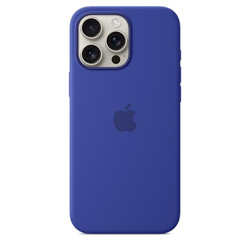 APPLE IPHONE 16 PRO MAX SILICONE CASE WITH MAGSAFE CAMERA CONTROL - ULTRAMARINE Like New