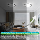 GOBRIGHT 16.5" LED Ceiling Light, 4200 Lumen, 2700K-6500K, 1Pck - Black - Like New