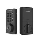 PHILIPS SMART WI-FI DOOR LOCK PUSH BUTTON LIGHTED KEYPAD PIN CODE - MATTE BLACK - Like New