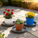 TITE Plant Saucer Heavy Large Planter Durable Thicker Plastic 3 Pack Grey 16inch - Brand New
