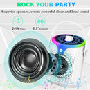 DFTRT KARAOKE MACHINE, PORTABLE KARAOKE SPEAKER ADULTS KIDS - WHITE - Like New