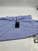 CALLAWAY MEN'S SURPRISE POLO - SIZE: MEN XL - LIGHT BLUE AND WHITE STRIPES - Brand New