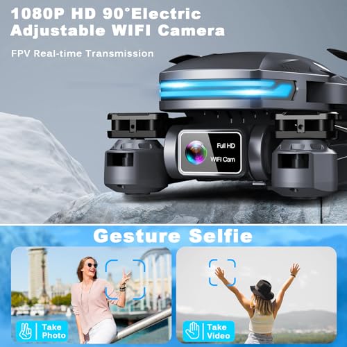 Loiley Drone Camera Adults 1080P FPV Kids Selfie 2 Batteries S29 - Dark Grey Like New