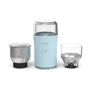 MARTHA STEWART ELECTRIC COFFEE & SPICE GRINDER WITH DUAL BOWLS, SKY BLUE - Like New