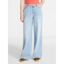 NO BOUNDARIES WOMEN'S MINI WAIST WIDE LEG PANTS, 31" INSEAM,SIZE: M - LIGHT WASH - Brand New