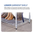 SAFERACKS 18"X36"X72" CLOTHING RACK WITH ADJUSTABLE SHELVES HANGER ROD - Black - Like New