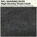 90% Black 10ft x 20ft High Density Fabric Shade Sun Shade Cloth Shade Mesh - Brand New