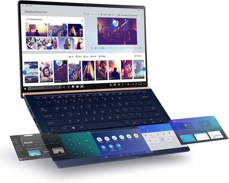 ASUS ZenBook 14" FHD i7-8565U 16GB 1TB SSD MX250 Win 10 UX434FL-UB76T Royal Blue New