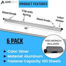 Adir Blueprint Clamp 42" (Pack of 6) - Blueprint Clips, Binding Strips, Binders - Like New