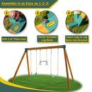 EASTERN JUNGLE GYM EASY 1-2-3 A-FRAME SWING SET BRACKET HEAVY DUTY EZ - Green - Like New