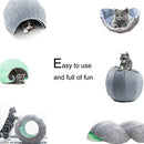 K1 Cat Toy House Condos Beds Indoor Soft Cave Tunnel Play Multi-Function - Green - Brand New