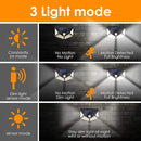 MUZHI Solar Lights Outdoor Solar Wall Light 100 LEDs 270° Wide Angle - Black Like New