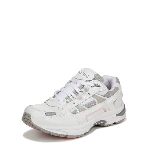 10000054650 VIONIC Women's 23walk Leather Textile Sike 8.5 White/Pink Like New