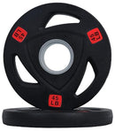 FITVIDS OLYMPIC CAST IRON 2-INCH WEIGHT PLATE STRENGTH TRAINING & WEIGHTLIFTING - Like New