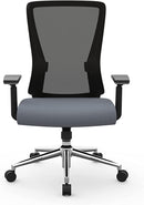 Realspace Levari Faux Leather Mid-Back Task Chair 6742150 - Gray/Black Like New