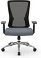 Realspace Levari Faux Leather Mid-Back Task Chair 6742150 - Gray/Black Like New