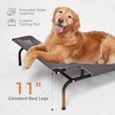 SWEETNIGHT ELEVATED DOG BED WITH HEADREST LARGE DOGS WATERPROOF - 51" XL - GRAY - Like New