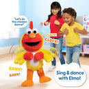 SESAME STREET CHICKEN DANCE ELMO 13 INCH PLUSH, DANCING PLUSH - RED/YELLOW - Like New